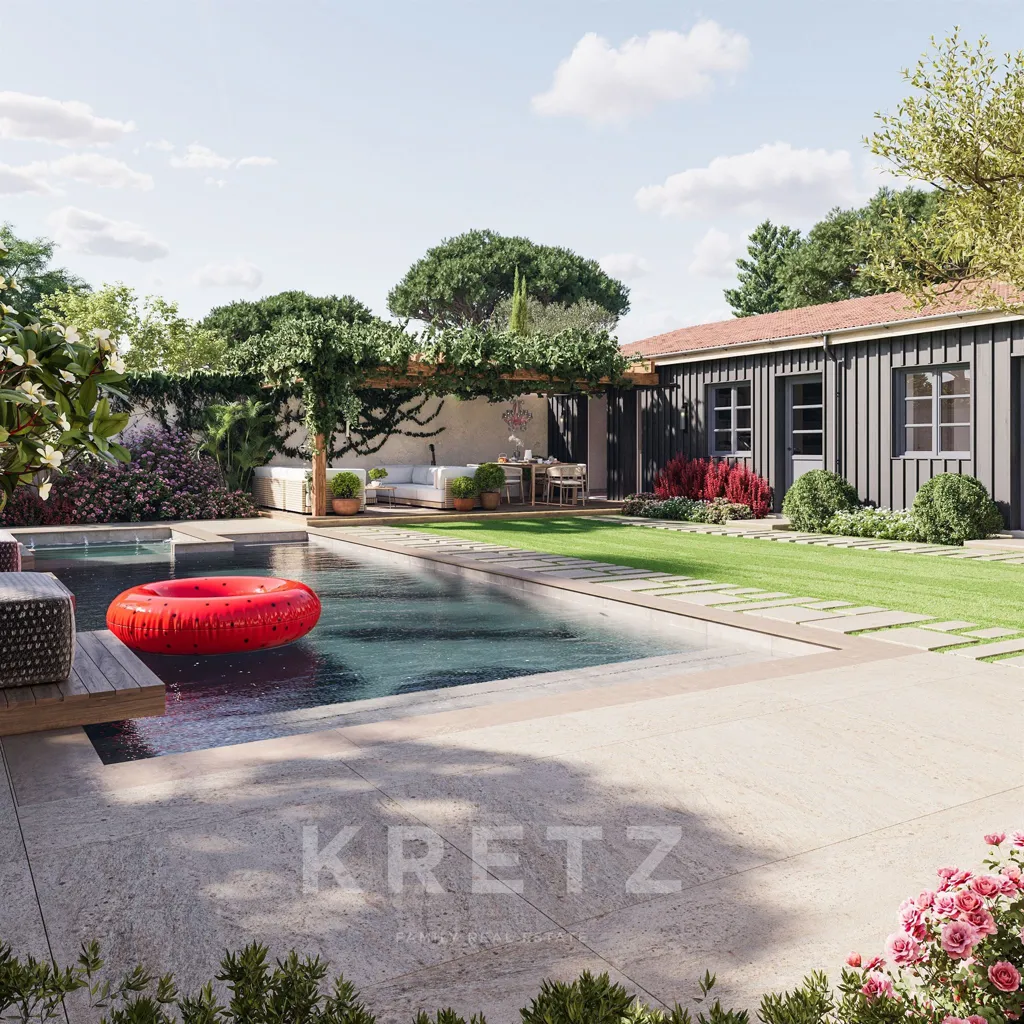 Pool - Renovated House with Pool in La Flotte