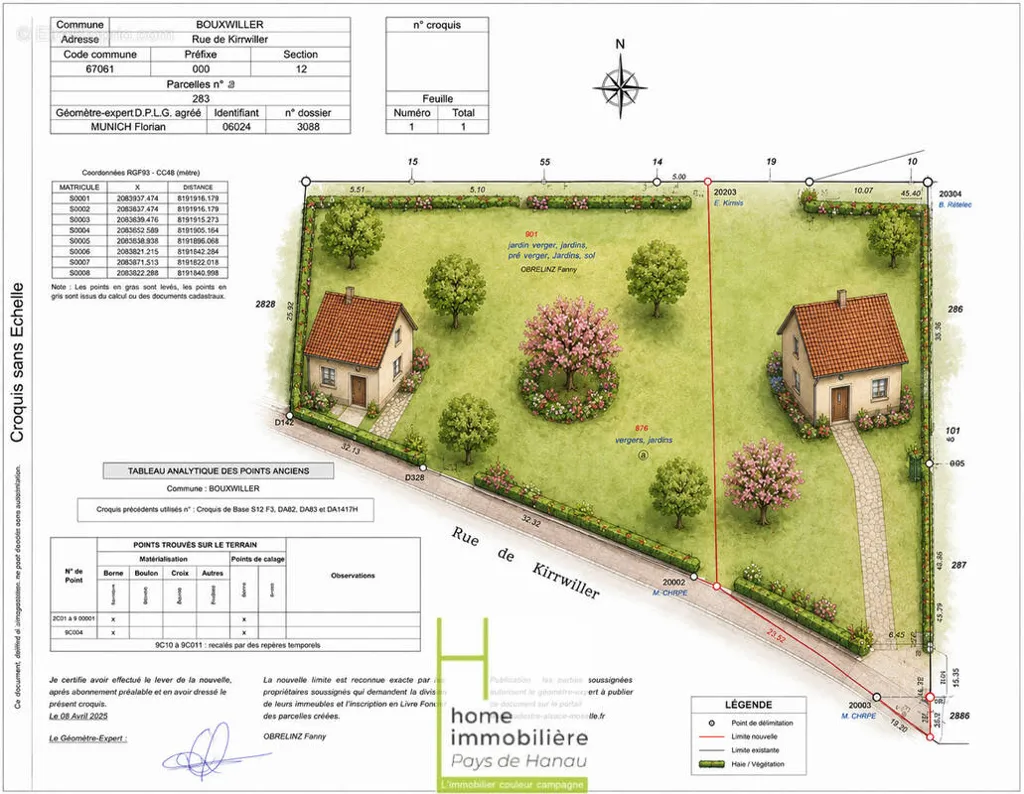 Plan - Terrain Constructible à Bouxwiller, 821m²