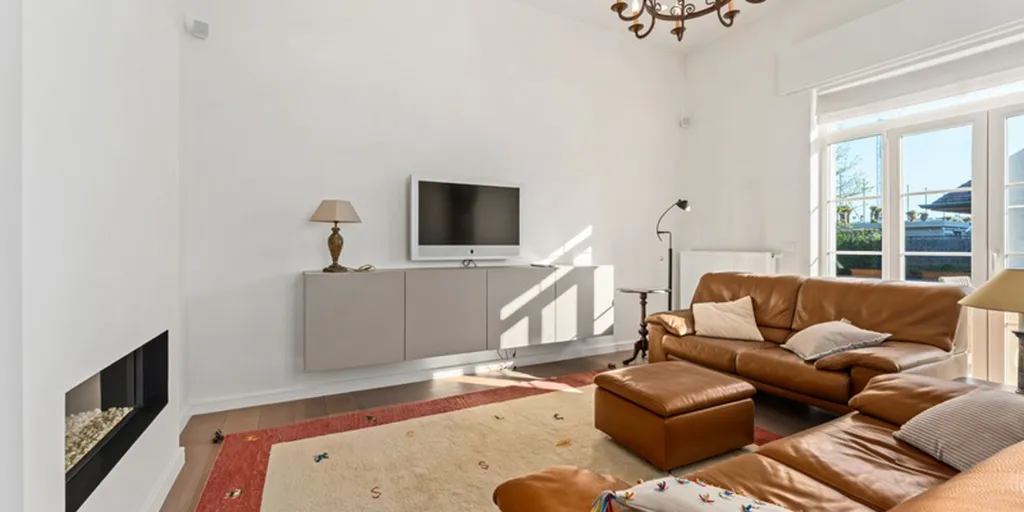 Living Room - Contemporary Villa with Terrace in Wingene