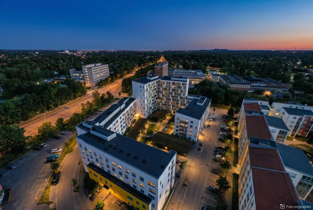 Õhuvaade - Modern Flat with Balcony in Huddinge