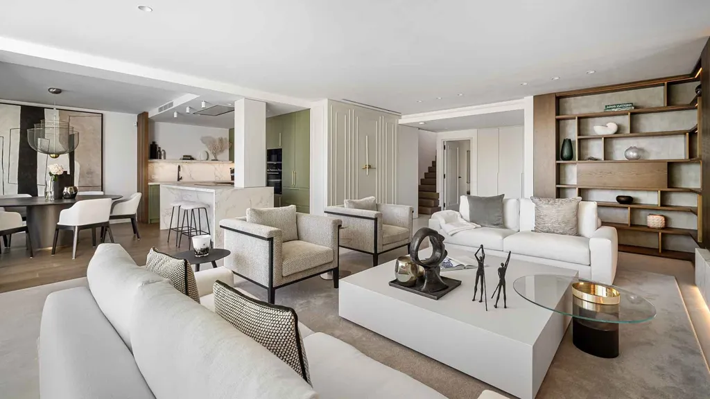 Living Room - Duplex Penthouse with Sea View in Marbella