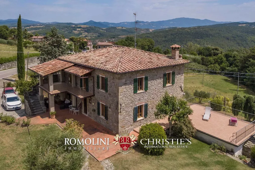 Õhuvaade - Country House with Panoramic View near Caprese Michelangelo