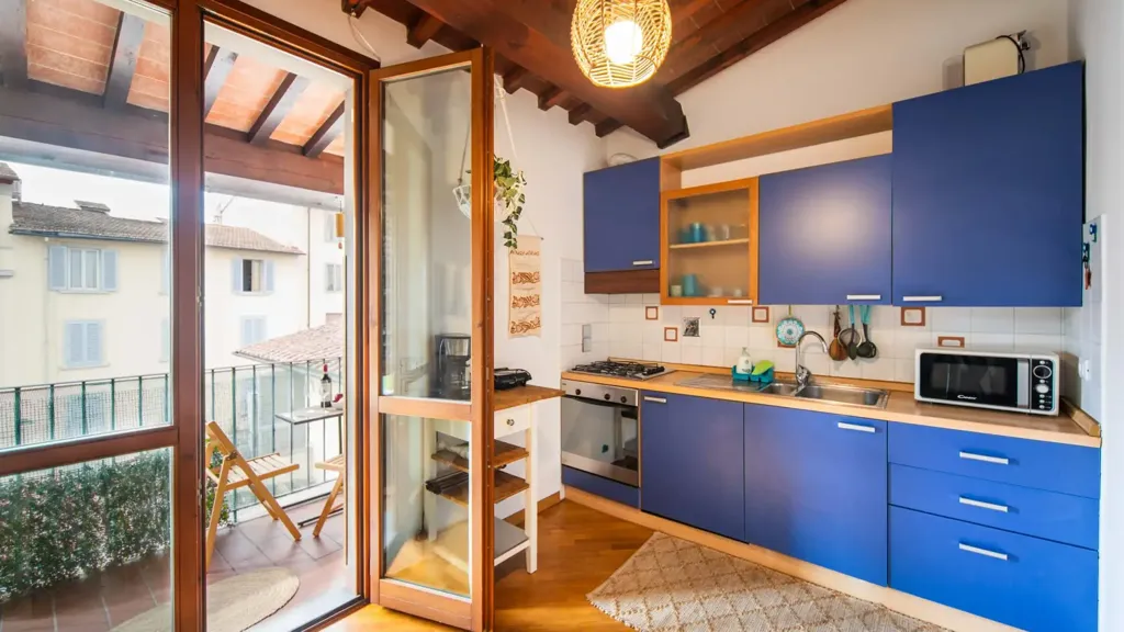 Cuisine - Studio Apartment with Balcony in Florence