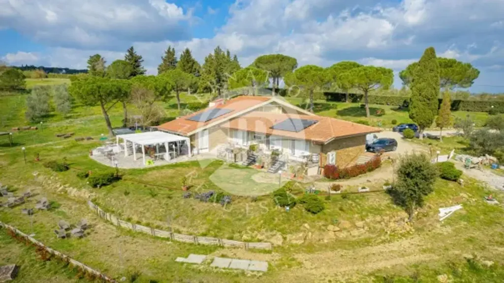 Vue aérienne - Rustic Villa with Lake in Greve in Chianti