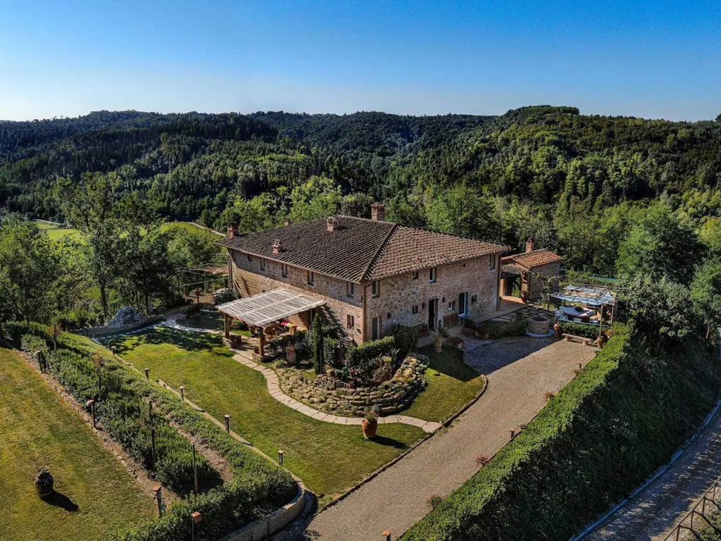 Vue aérienne - Luxury Villa with Pool in San Miniato