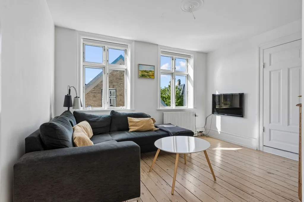 Séjour - Bright Apartment with Balcony in Frederiksberg