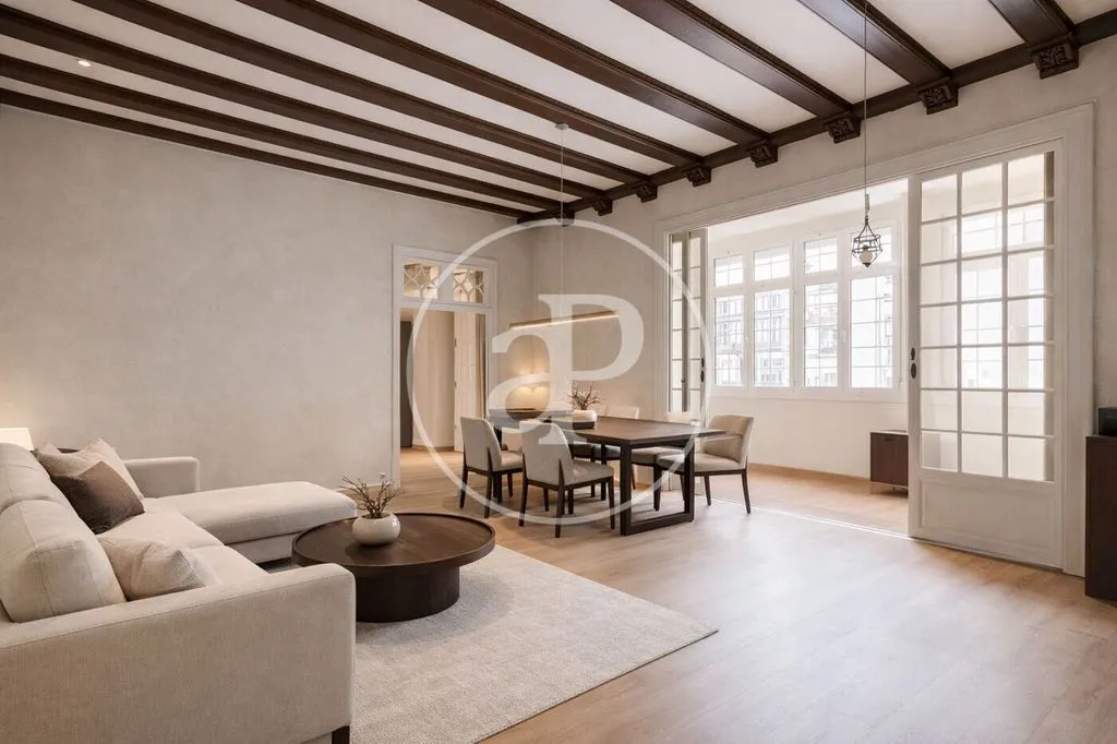 Living Room - Classical Apartment in Eixample Dreta, Barcelona