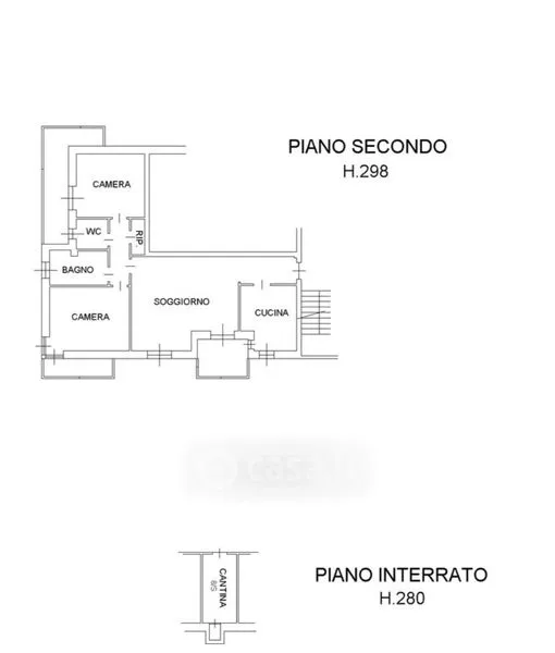 Planimetria - Bright Apartment with Balcony in Asti