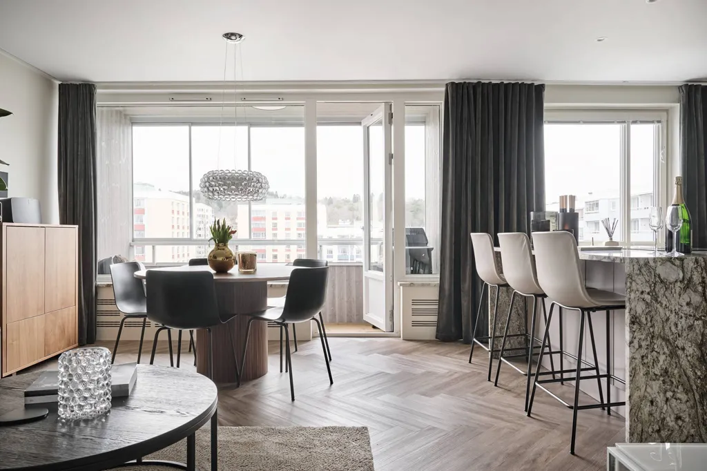 Salle à manger - Modernised Two-Bedroom with Nordanro Kitchen in Jönköping