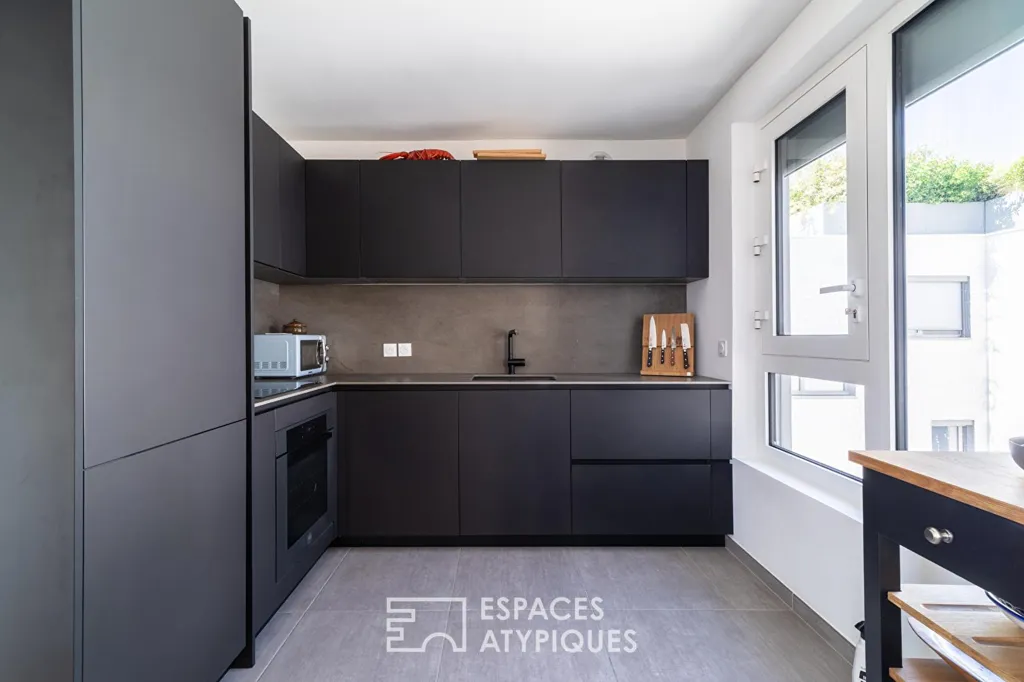 Cucina - Rooftop Apartment with Sea View in Montpellier