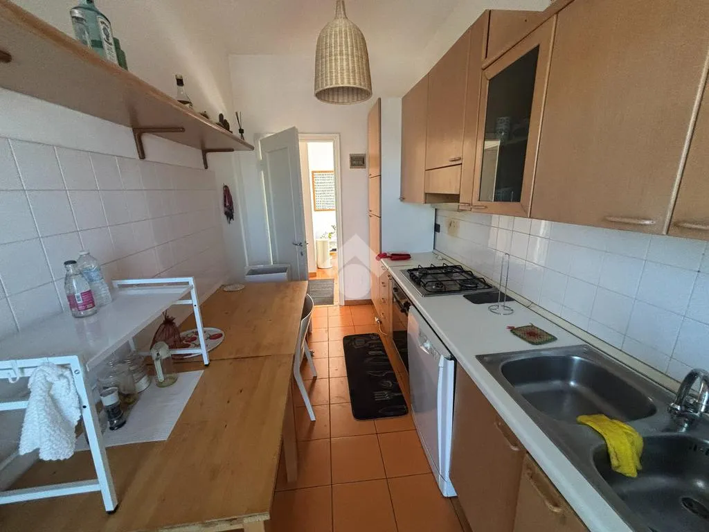 Cuisine - Trilocale with Terrace in Pavia