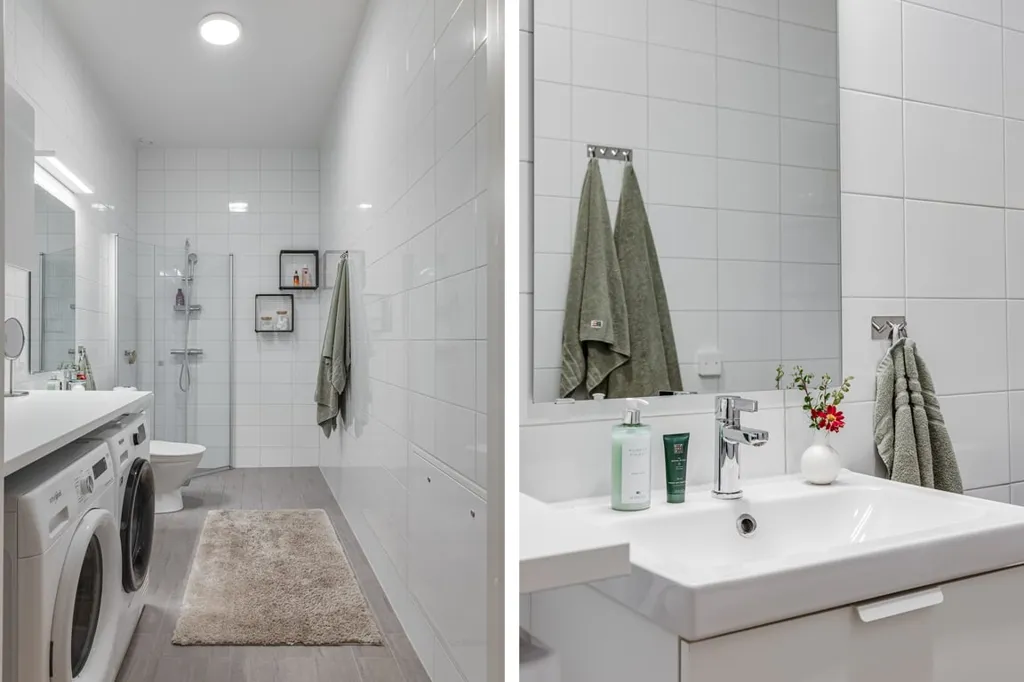Salles de bain - Modern Two-Bedroom with Garden in Central Malmö