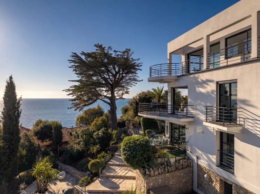 Balcon - Villa Luxueuse avec Vue Mer à Cannes Californie