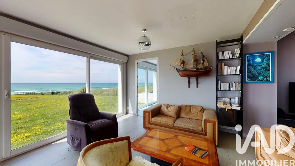 Séjour - Maison Front de Mer avec Accès Privé à Plovan