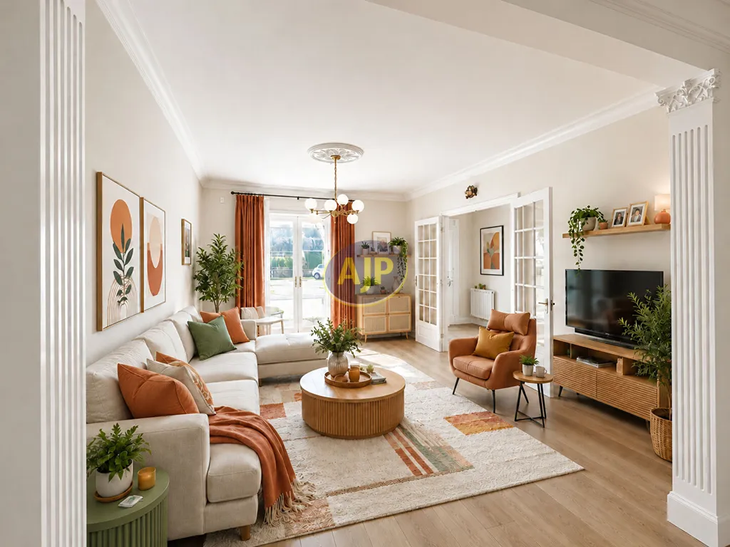 Séjour - Maison dans Impasse Calme avec Jardin à Nantes