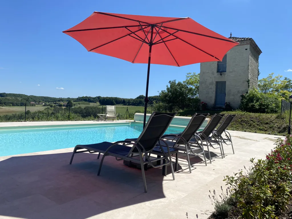 Piscine - Maison en Pierre avec Vue Vallée à Porte-du-Quercy