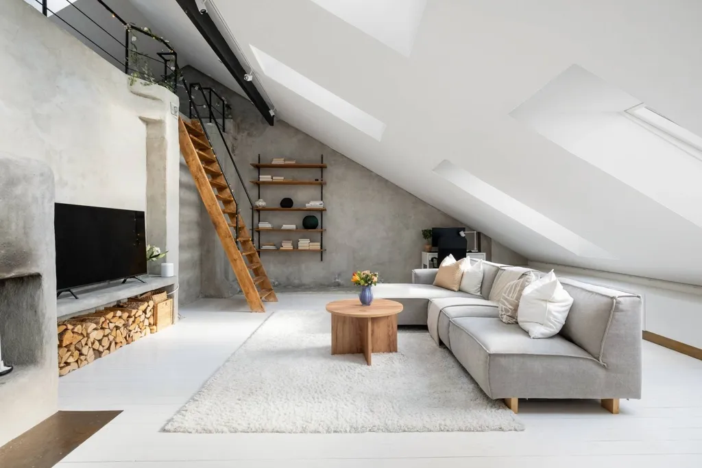 Soggiorno - Loft Apartment with South Balcony in Södermalm