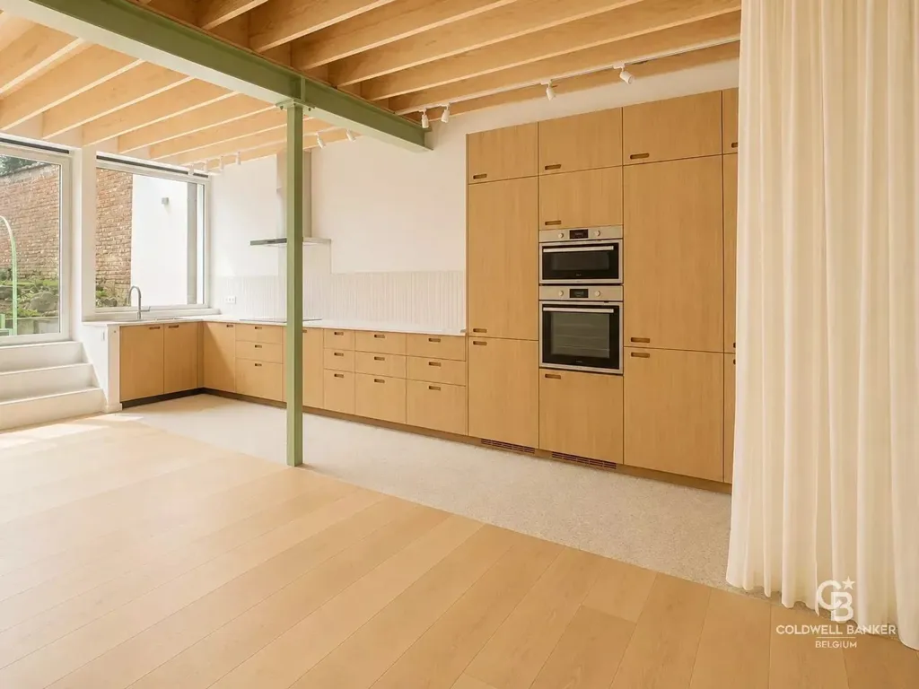Köök - One-Bedroom Apartment with Large Garden in Uccle