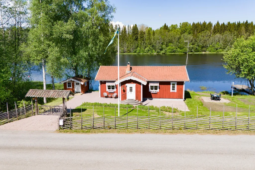 Vista aerea - Cottage with Private Pier in Brunnbäck
