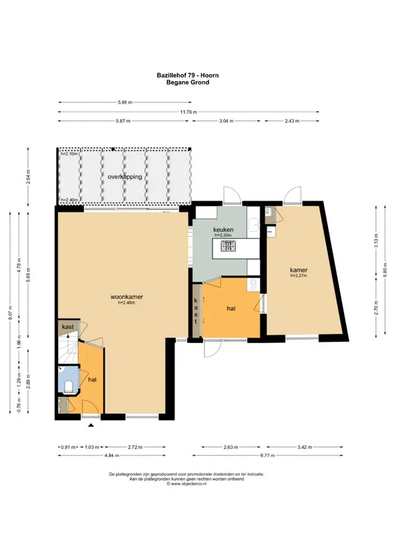Plan - Corner House with Overhang in Hoorn