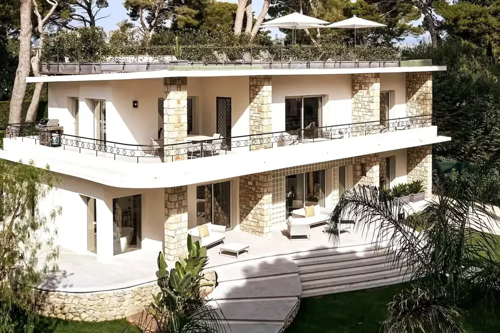 Aerial - 1950s Villa with Sea View in Cap d'Antibes
