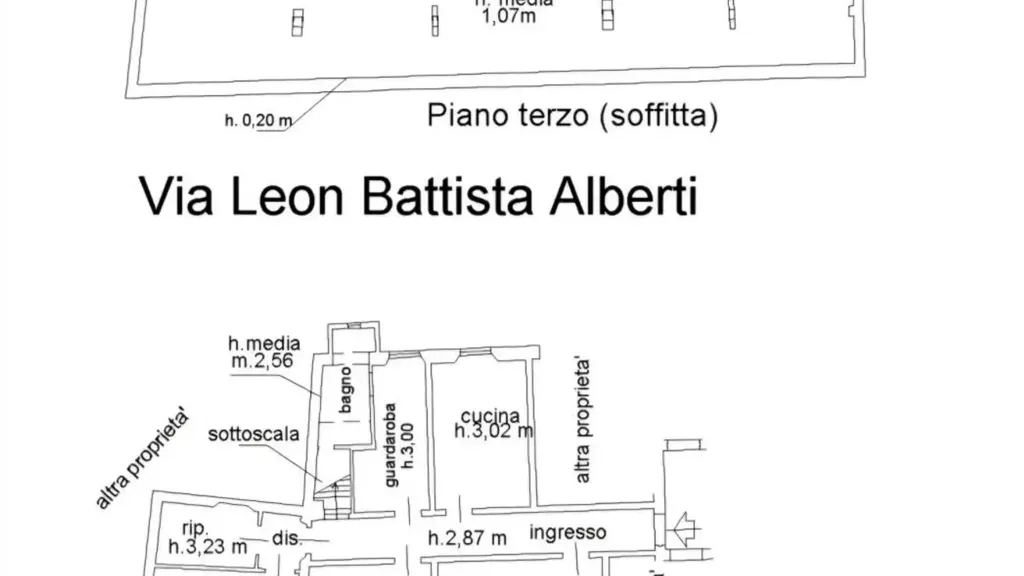 Plan - Five-Bedroom Apartment with Terrace in Lastra a Signa