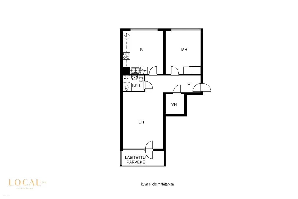 Plan - Modernised Flat with Balcony in Vähäntuvantie