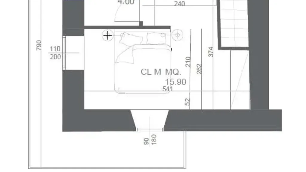 Plan - Rustic Bilocale with Garden in Cremella