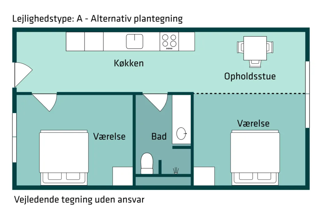Plaan - 3-Bedroom Flat with Balcony in Aarhus