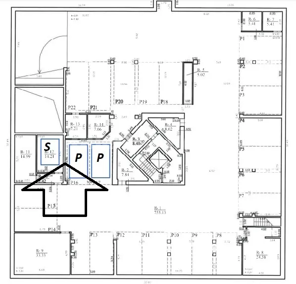 Plan - 3-Bedroom Apartment with Park View in Vilnius