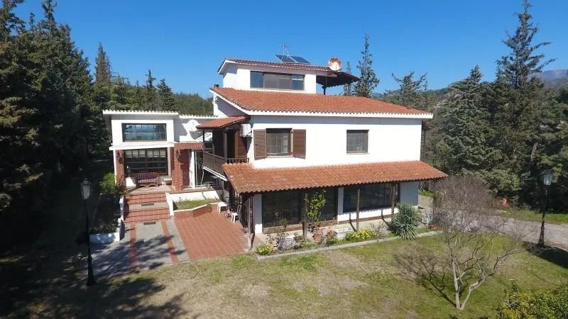 Aerial - Three-Storey House with Garden in Serrai Centre