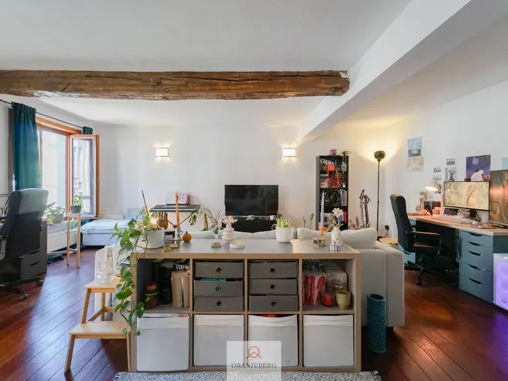Séjour - Appartement avec Terrasse et Vue sur la Leie à Gand