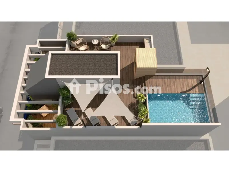 Aerial - New Apartment with Pool in Playa Acequion