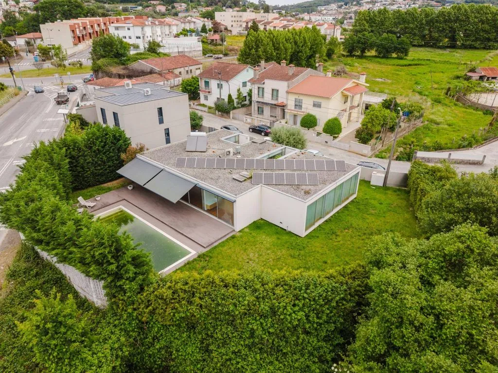 Vue aérienne - Contemporary Villa with Pool in Este, Braga