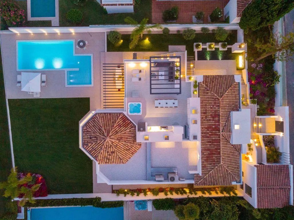 Aerial - Luxury Villa with Pool in Marbella