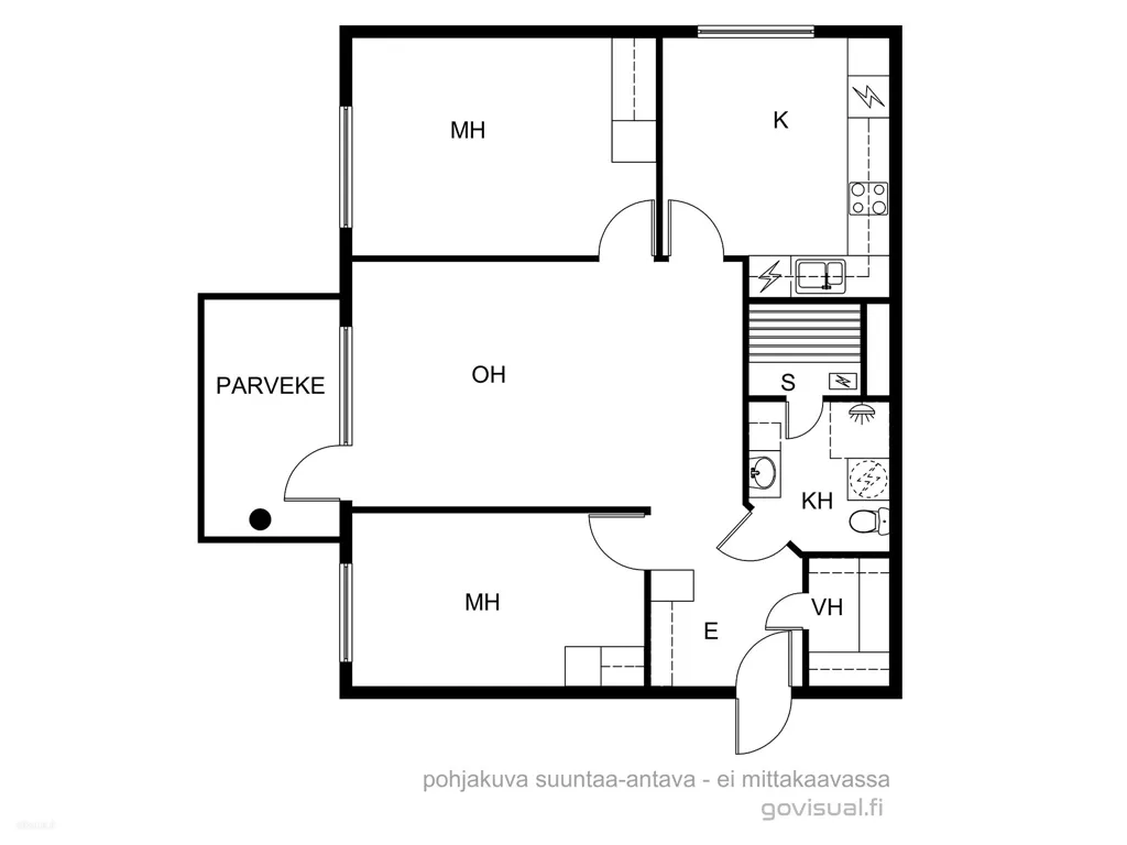 Plan - Apartment with Sauna in Vaasa City Centre