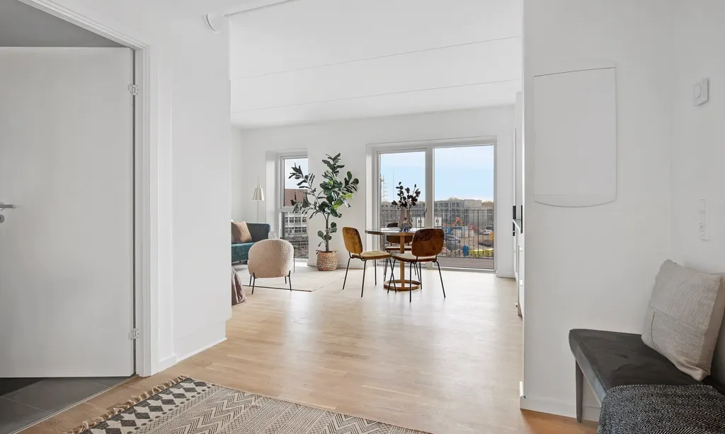 Living Room - 1-Bedroom Apartment with Elevator in Skovlunde