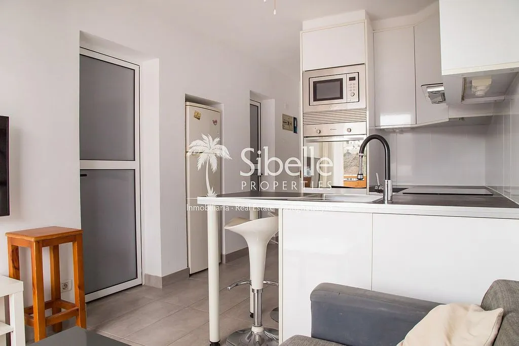 Köök - Apartment with Pool on Avenida De la Cornisa, Mogán