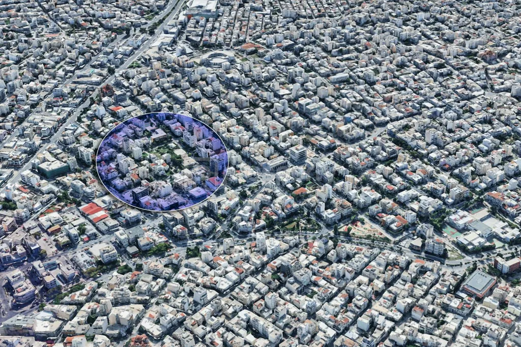 Õhuvaade - Plot with Renovated House in Agios Dimitrios