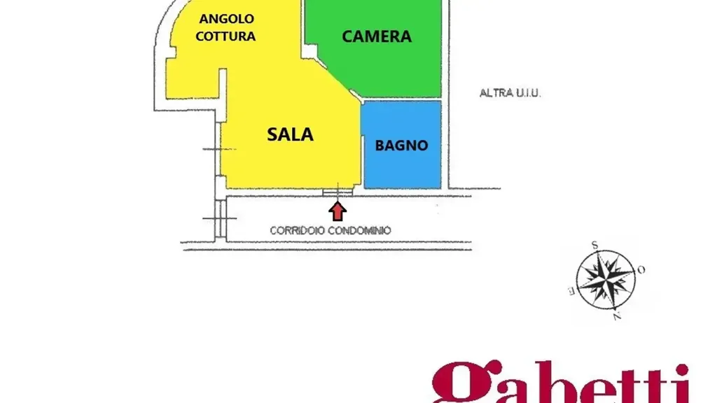 Plan - Rustic Bilocale with Garden View in Sanremo