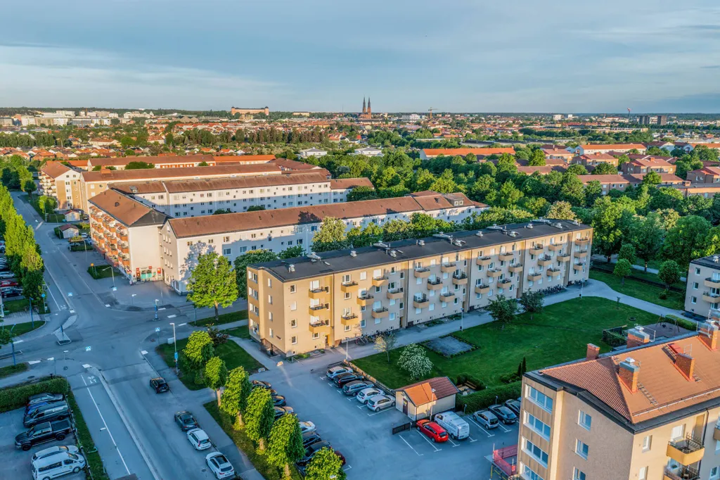Vue aérienne - Modern 1st Floor Flat with Balcony in Uppsala