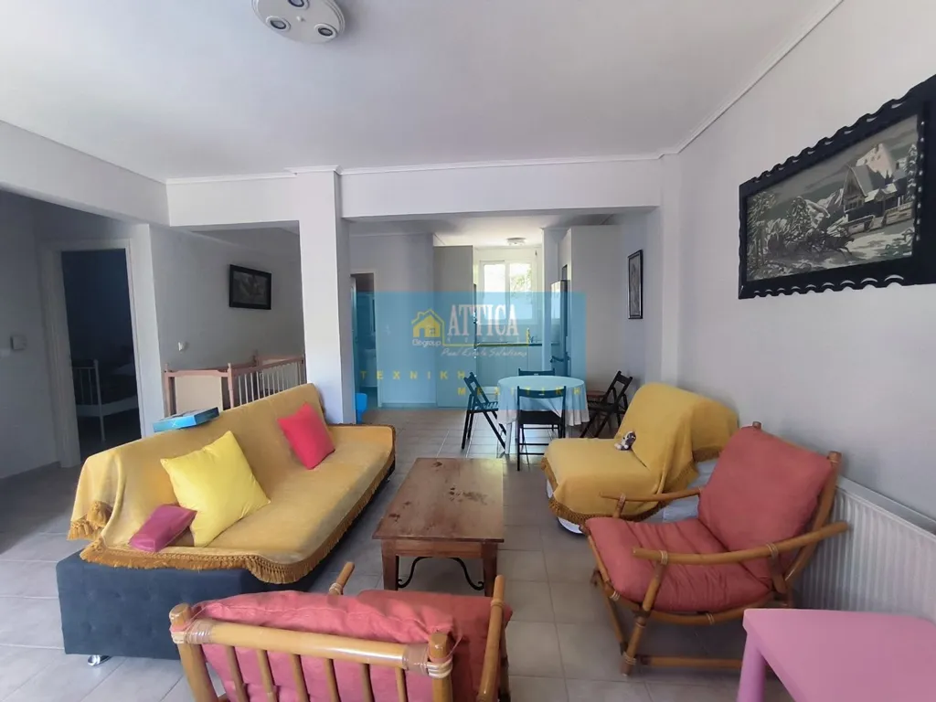 Living Room - Detached House with Sea View near Harakas