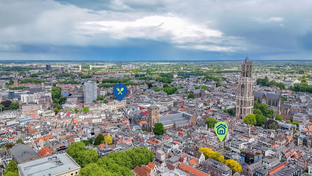 Vue aérienne - Apartment with Balcony under Utrecht Dom