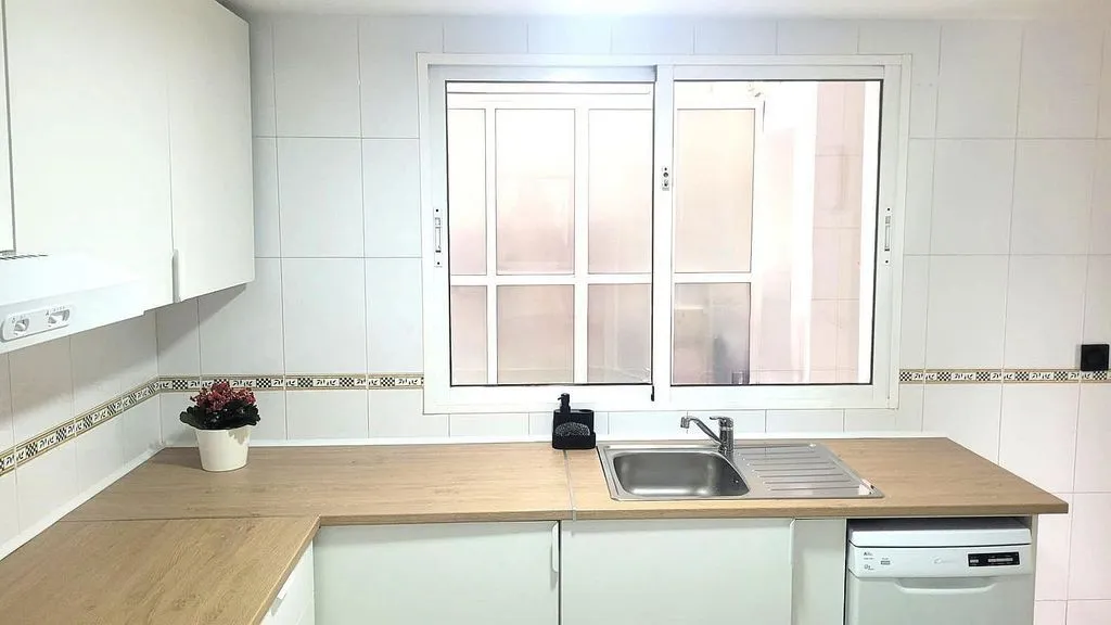 Köök - Apartment with Balcony in Ronda Sur, Murcia