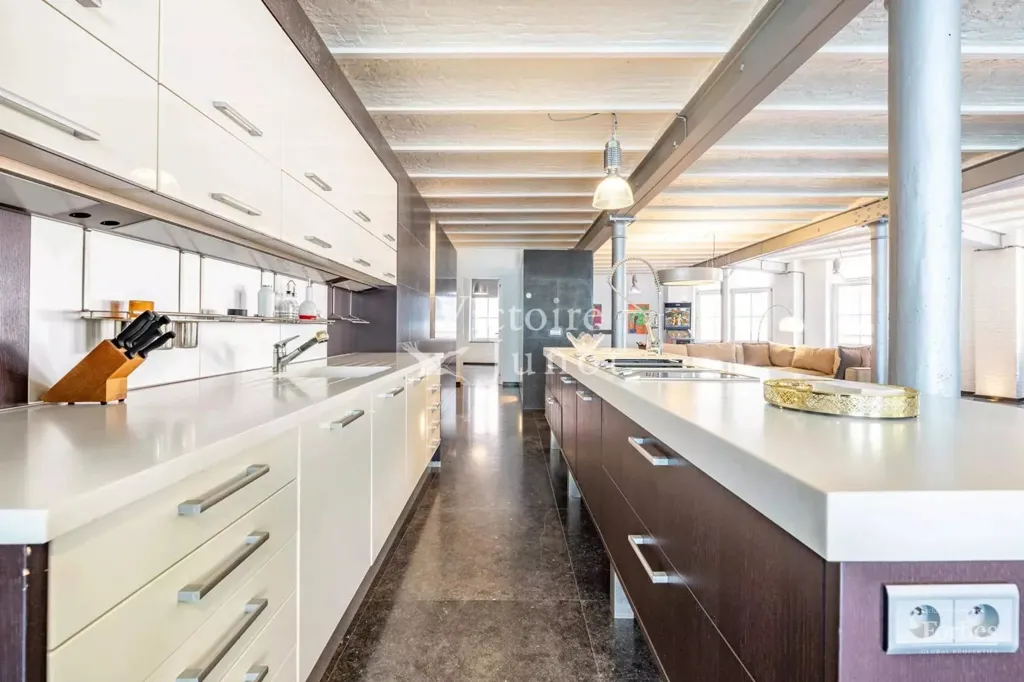 Cuisine - Loft 2 Chambres avec Parking à Bruxelles