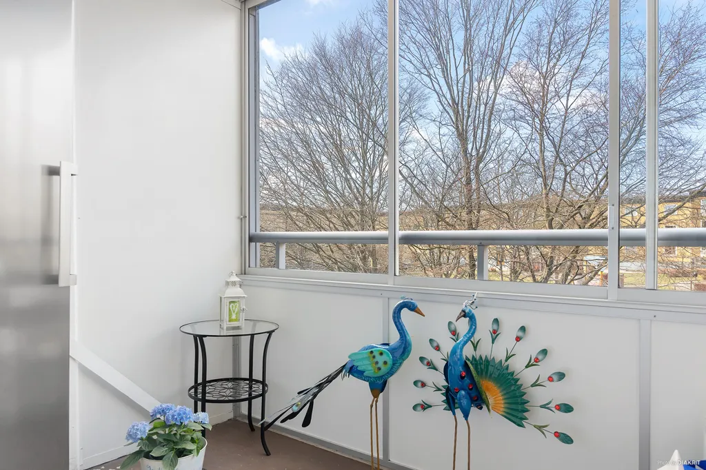 Balcony - Two-Bedroom Flat with Glazed Balcony in Åstorp
