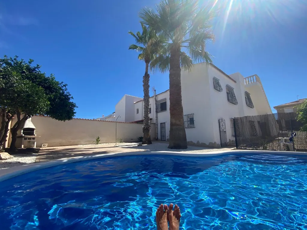 Pool - Chalet with Pool and Sea View in El Chaparral