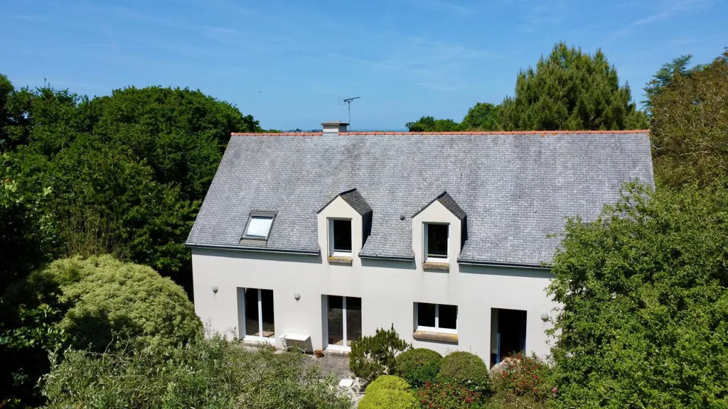 Vue aérienne - Maison contemporaine avec terrasse au sud à Saint-Cast-le-Guildo