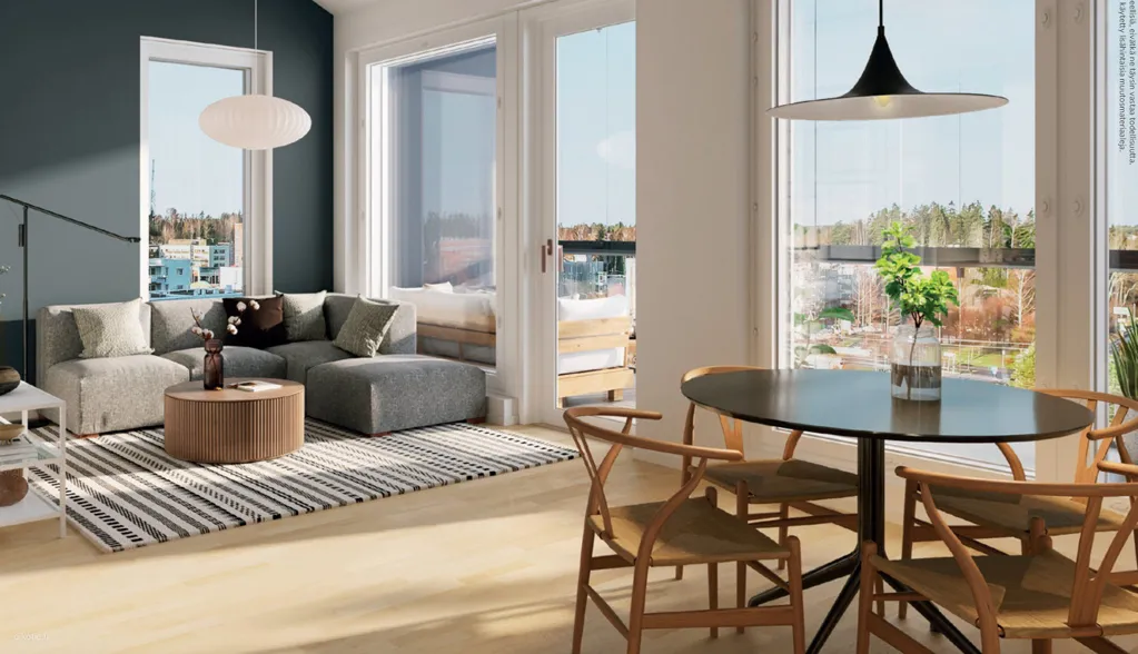 Söögituba - Modern Flat with Balcony in Espoo Centre