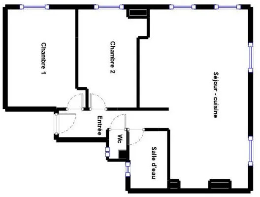 Plan - Appartement Lumineux en Exclusivité, Enfants Rouges, Paris